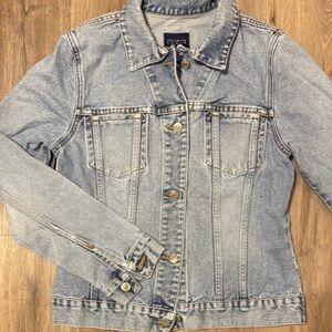 Vintage The Limited Denim Jacket 100% Cotton Size Medium Light Wash